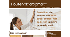 Desktop Screenshot of houtenplaatopmaat.com